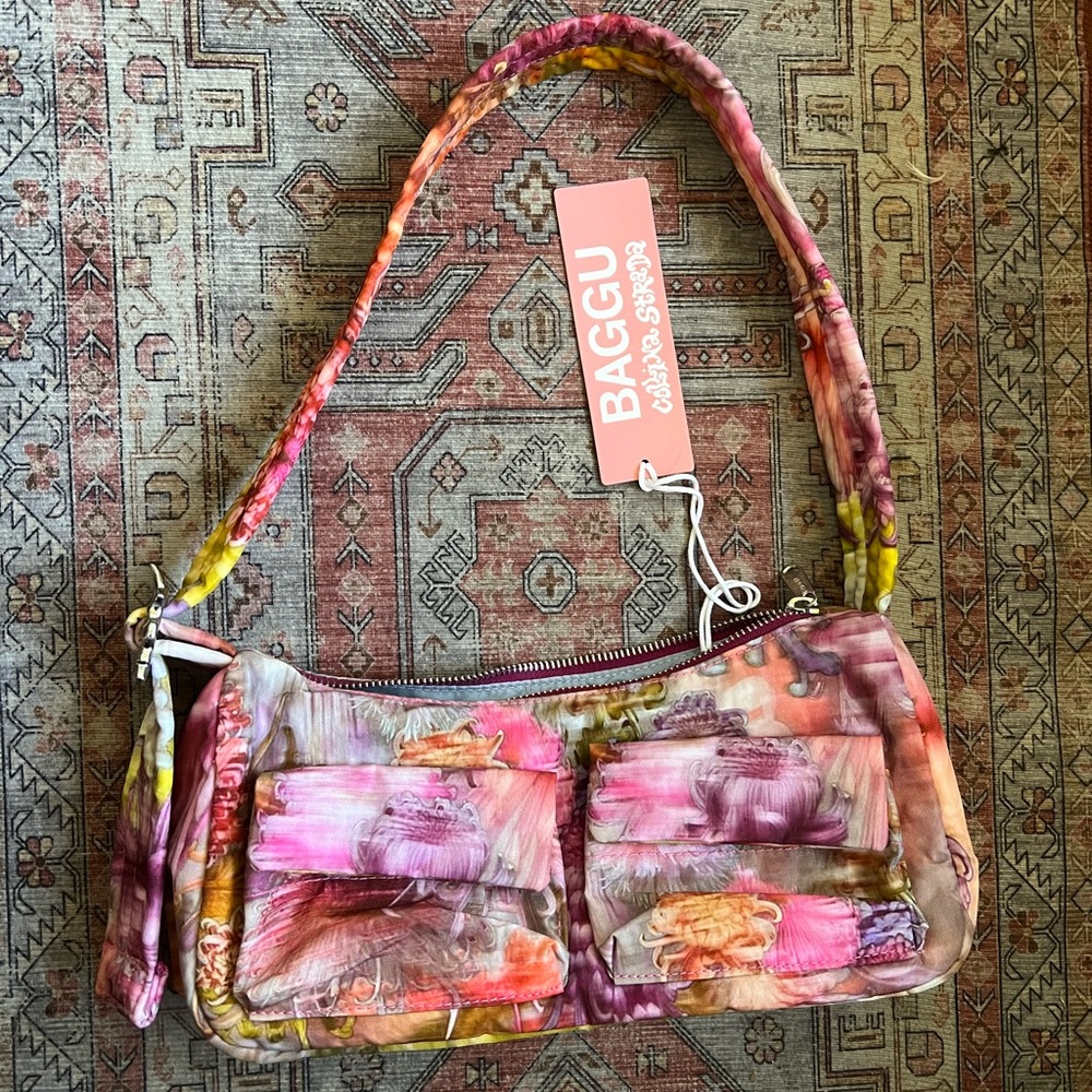 BAGGU shoulder bag Collina Strada collab new with tags in color pink and orange